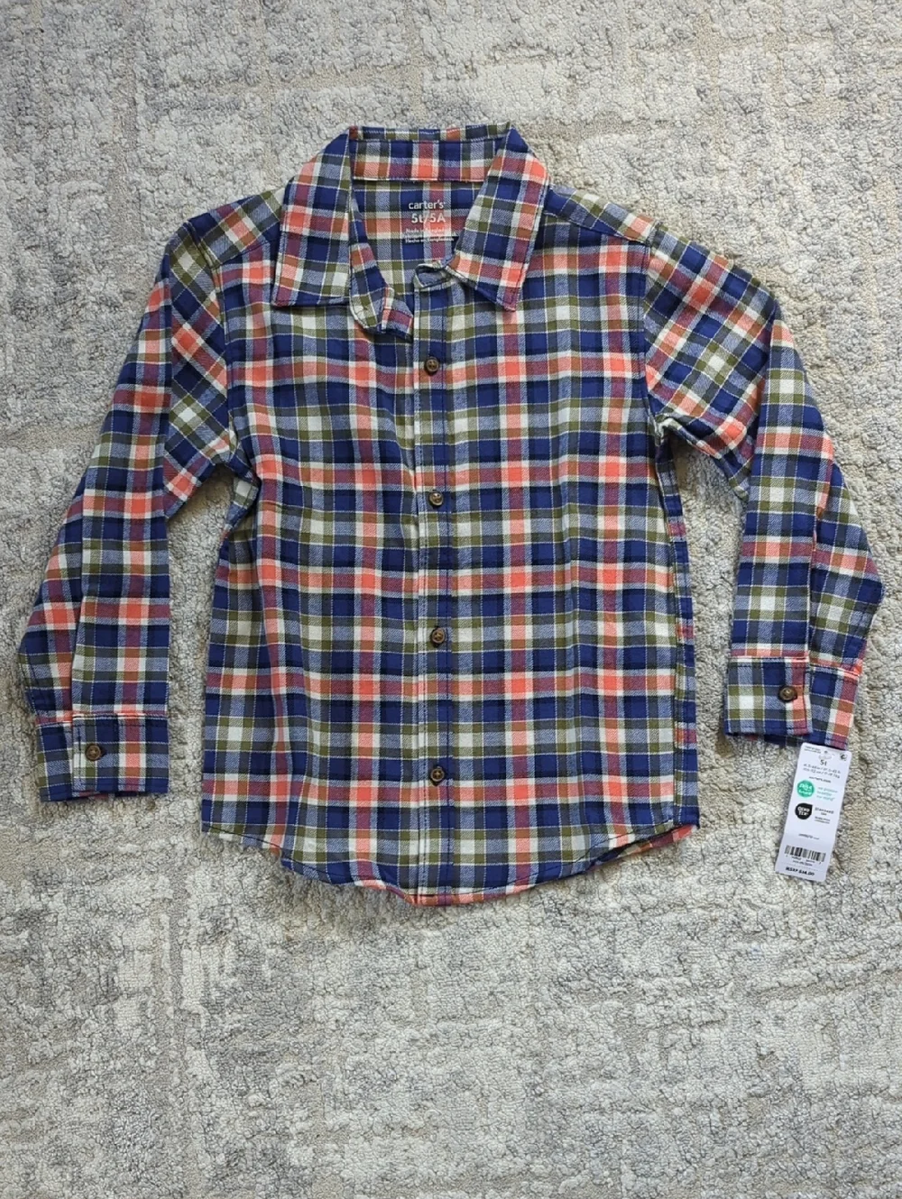 NWT Carter's Plaid Button-Down Shirt Size 5T